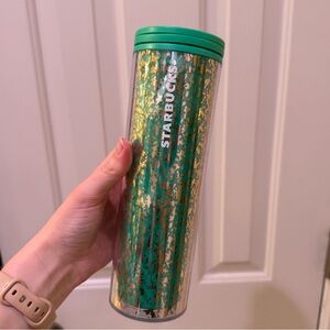 Starbucks Emerald and Gold Travel Mug